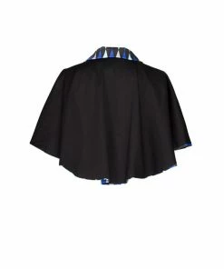 OYS Final Sale - Magically Made For Couture For Every Body Celestina Reversible Capelet In Black And Blue House Harlequin Shop All In-Stock Items By Size