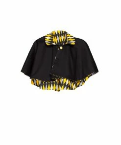 OYS Magically Made For Couture For Every Body Celestina Reversible Capelet In Black And Yellow House Harlequin Shop All In-Stock Items By Size