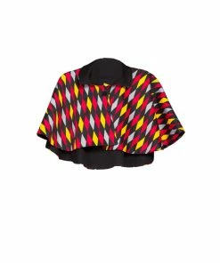 Shop All In-Stock Items By Size OYS Magically Made For Couture For Every Body Celestina Reversible Capelet In Black And Red House Harlequin