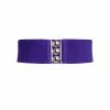 Malco Modes Lock It In Vintage Inspired Stretch Belt In Royal Purple