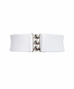 Malco Modes Lock It In Vintage Inspired Stretch Belt In White Shop All In-Stock Items By Size