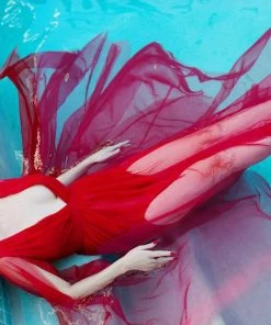 Coming Soon - Gothic Glamour Maxi Gown In Red With Floor Length Sheer Sleeves